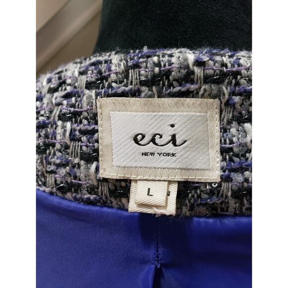 ECI Women Multi Rhinestone Lined Polyester Long Sleeve Casual Jacket Size Medium - Picture 10 of 14